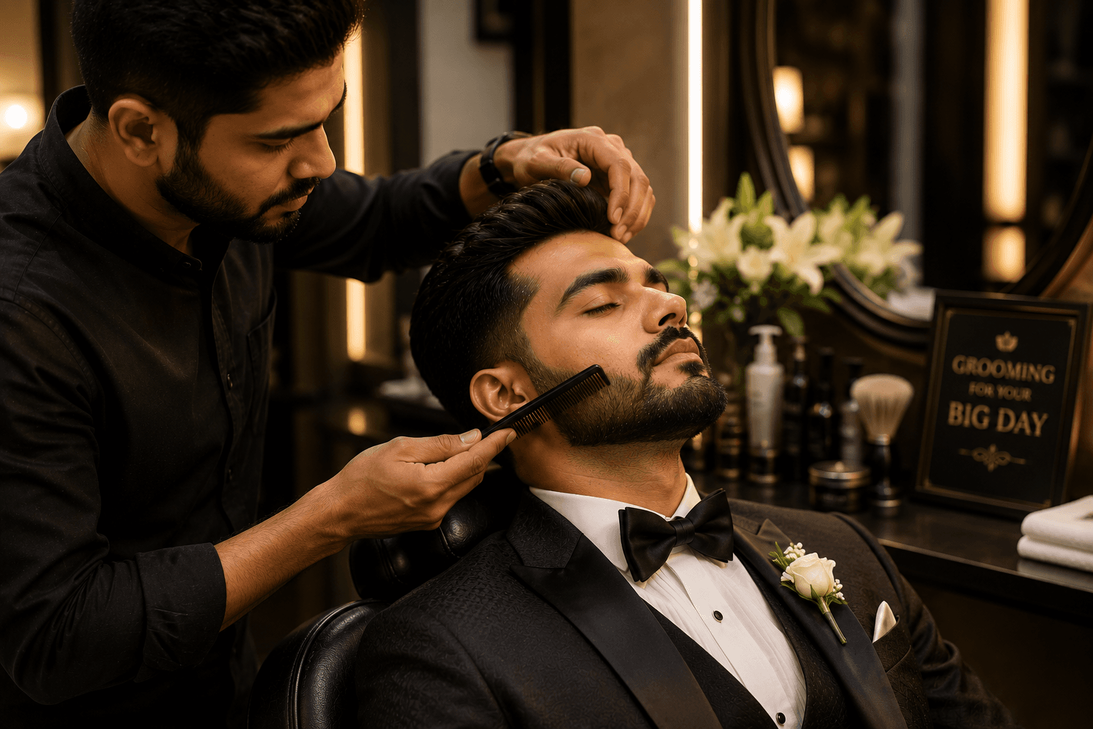 Groom & Makeup services at Loran's Gents Beauty & Make Up Studio Ramalloor