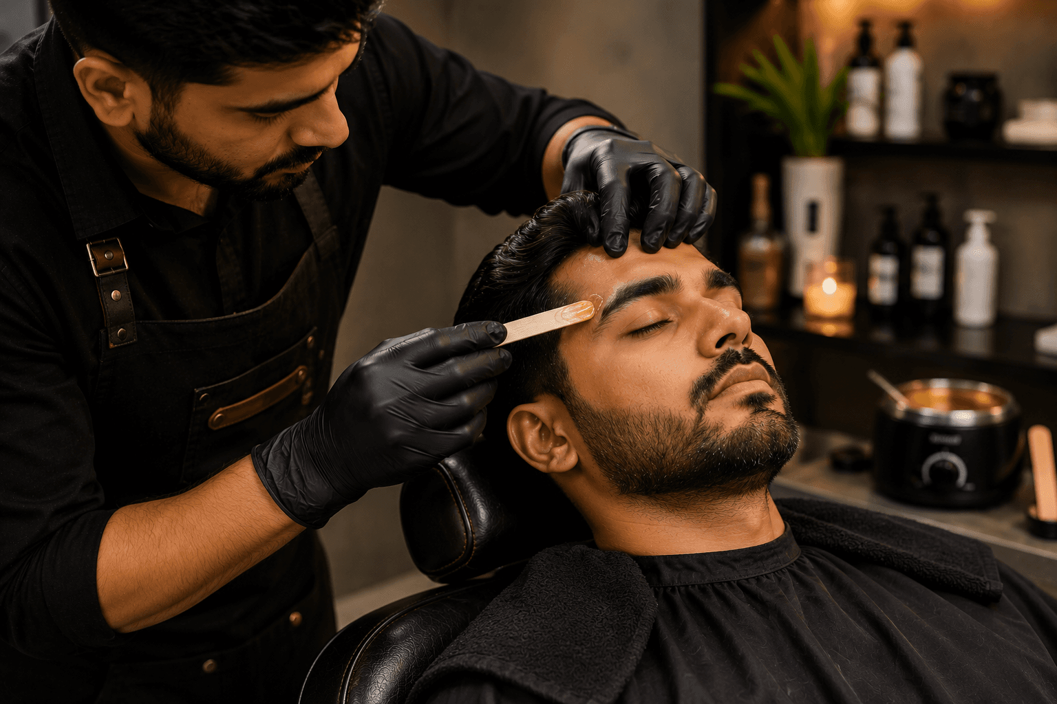 Hair Waxing services at Loran's Gents Beauty & Make Up Studio Ramalloor